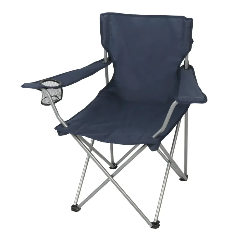 Photo 1 of  Folding Camp Chair with Cup Holder, Blue, Adult