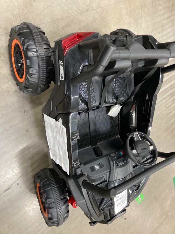 Photo 2 of ***FOR PARTS, NON-FUNCTIONAL*** 2 Seater Ride on Car for Kids, 24V Powered Electric Off-Road UTV Ride Toy, 4WD Electric Vehicle with Remote Control, LED Lights, Bluetooth, 3 Speeds, Horn, 2 Spring Suspension