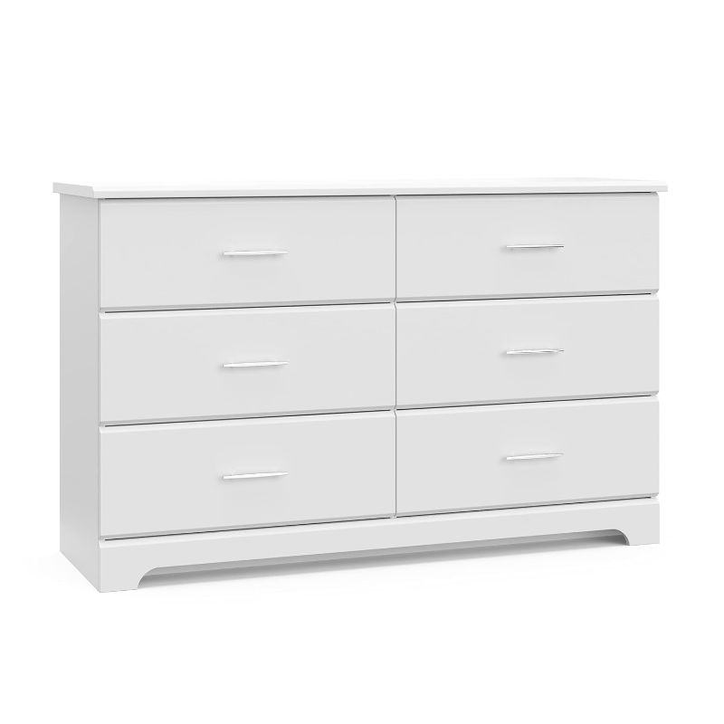 Photo 1 of 6 Drawer Double Dresser (White)