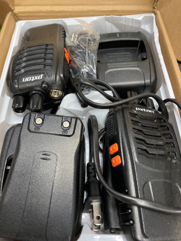 Photo 2 of  Walkie Talkies Rechargeable Long Range Two-Way Radios with Earpieces,2-Way Radios UHF Handheld Transceiver Walky Talky with Flashlight Li-ion Battery and Charger?2 Pack?