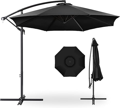 Photo 1 of 10ft Offset Hanging Market Patio Umbrella 