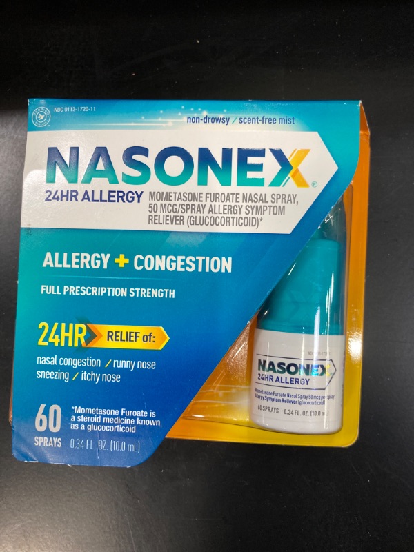 Photo 2 of 24HR Allergy Nasal Spray, Allergy + Congestion, Non-Drowsy Scent-Free, 60 Sprays(((((exp 05-2025))))