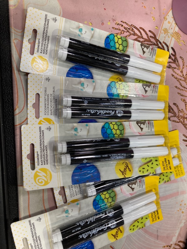 Photo 2 of (PACK OF 5)) Wilton Black Food Marker, 2-Count Pack of Edible Markers, Ideal for Cookies and Cakes