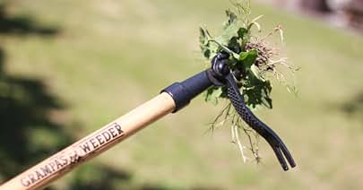 Photo 1 of Grampa's Weeder - The Original Stand Up Weed Puller Tool with Long Handle - Made with Real Bamboo & 4-Claw Steel Head Design - Easily Remove Weeds Without Bending, Pulling, or Kneeling