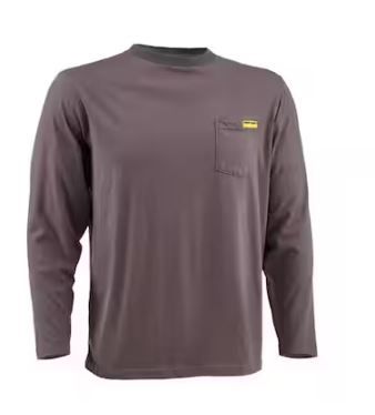 Photo 1 of Men's Medium Gray Long Sleeved Pocket T-Shirt 2 shirts Smaqll and Medium
