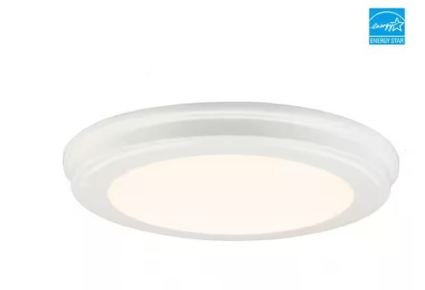 Photo 1 of 13 in. White Selectable LED Flush Mount
