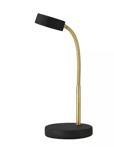 Photo 1 of 
15 in. Matte Black LED Lamp with Adjustable Lamp Head
