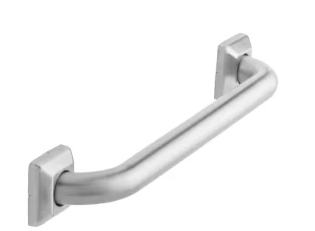 Photo 1 of 16 in. L x 2.5 in. Grab Bar in Brushed Stainless Steel
