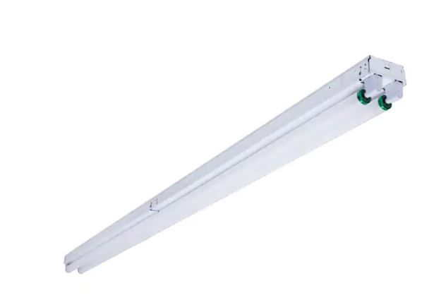 Photo 1 of 2-Light 8 ft. White Fluorescent Strip Light with 2 T12 Light Sockets
