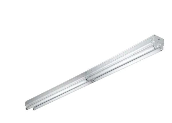 Photo 1 of 32-Watt 4-Light White 8 ft. Tandem Fluorescent Strip Light
