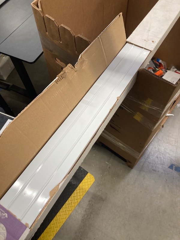 Photo 2 of 32-Watt 4-Light White 8 ft. Tandem Fluorescent Strip Light
