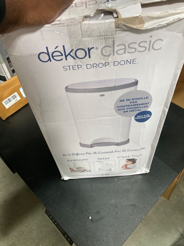 Photo 3 of Dekor Classic Hands-Free Diaper Pail | White | Easiest to Use | Just Step – Drop – Done | Doesn’t Absorb Odors | 20 Second Bag Change | Most Economical Refill System