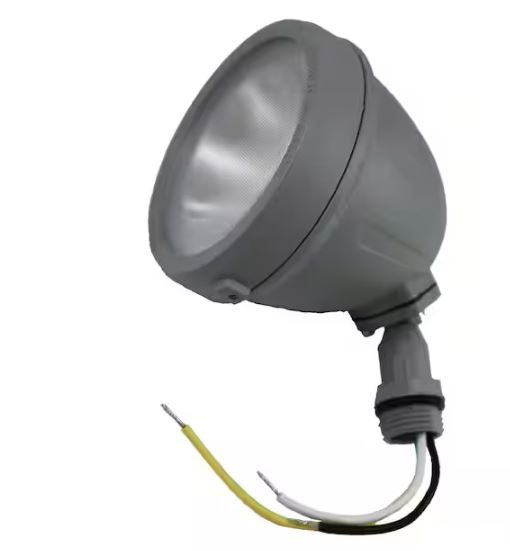 Photo 1 of 14-Watt Hardwired Gray LED Landscape Flood Light Metal Spot Light, 1100 Lumens
