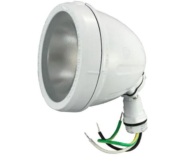 Photo 1 of 14-Watt Hardwired White LED Landscape Flood Light Metal Spot Light, 1100 Lumens
