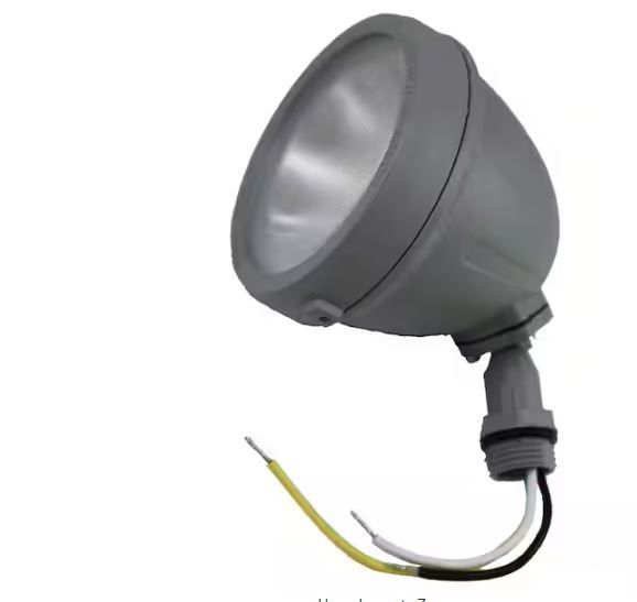 Photo 1 of 14-Watt Hardwired Gray LED Landscape Flood Light Metal Spot Light, 1100 Lumens
