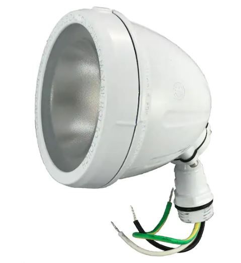 Photo 1 of 14-Watt Hardwired White LED Landscape Flood Light Metal Spot Light, 1100 Lumens
