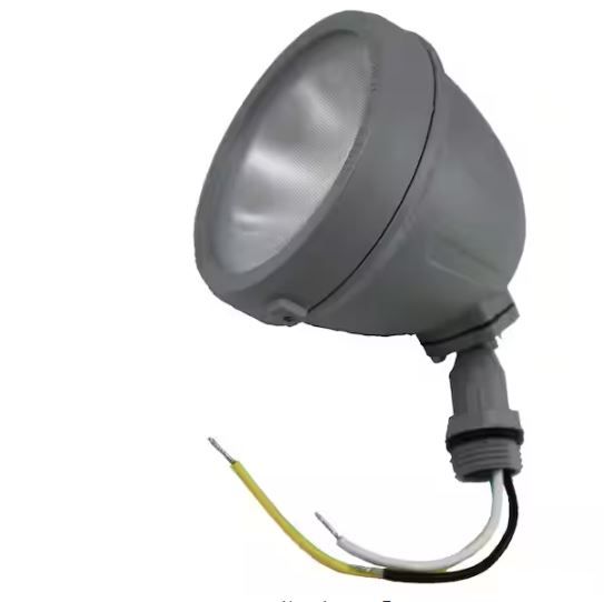 Photo 1 of 14-Watt Hardwired Gray LED Landscape Flood Light Metal Spot Light, 1100 Lumens
