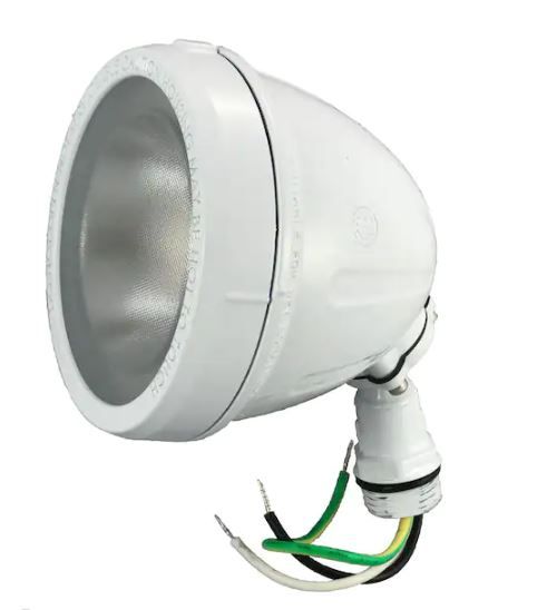 Photo 1 of 14-Watt Hardwired White LED Landscape Flood Light Metal Spot Light, 1100 Lumens
