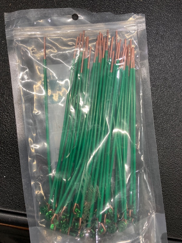 Photo 1 of 12 AWG Solid Grounding Pigtails with Screws in Green (50-Pack)
