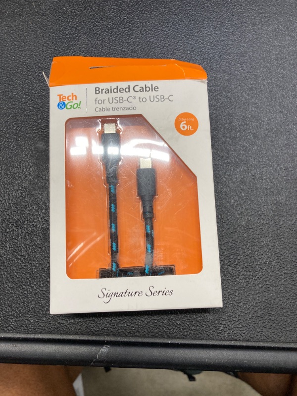 Photo 1 of 6 ft. Braided Cable for USB-C to USB-C
11
