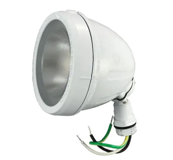 Photo 1 of 14-Watt Hardwired White LED Landscape Flood Light Metal Spot Light, 1100 Lumens
