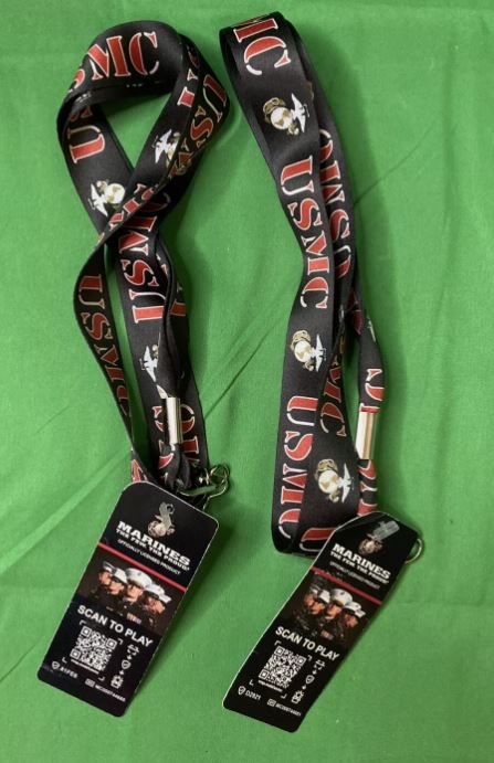 Photo 1 of Hillman - 712373 - United States Marine Corps Polyester Multicolored Decorative Key Chain Lanyard (pack4)