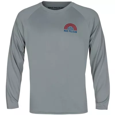 Photo 1 of Mad Pelican American Beach Arch Sun Kicker Raglan UV Long Sleeve T-Shirt - Alloy