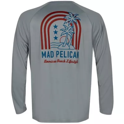 Photo 2 of Mad Pelican American Beach Arch Sun Kicker Raglan UV Long Sleeve T-Shirt - Alloy