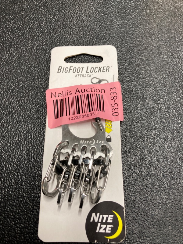 Photo 2 of Nite Ize BigFoot Locker 2 in. D Stainless Steel Silver Carabiner Key Chain