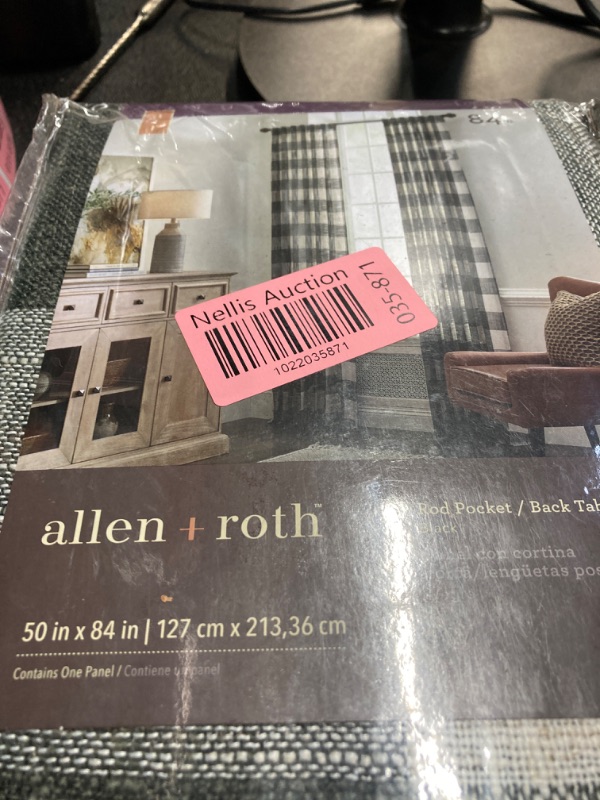 Photo 1 of allen + roth 50” X 84” Hess Black Light Filtering Back Tab Single Curtain Panel