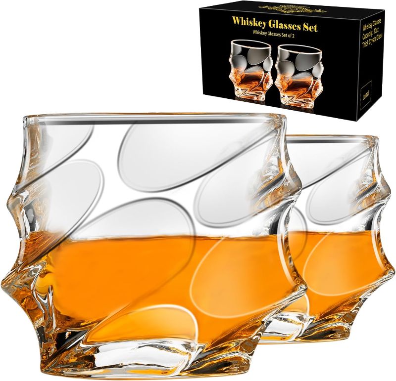 Photo 2 of *** Mixed Bundle *** PARACITY Whiskey Glasses Set of 2, Old Fashioned Cocktail Glass, 10 OZ Whiskey Glasses, Bourbon Glasses, Glasses for Scotch, Liquor Vodka, Bourbon, Whiskey Gifts for Men, Husband, Boyfriend | PARACITY Whiskey Glasses Set of 2, 10 OZ O