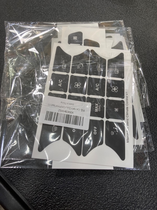 Photo 2 of Car Interior Stickers Button Decals Compatible with Mercedes Benz A W176 B W246 C W204 E W212 SLK R172 CLS W218 GLK X204 SL R231 Steering Wheel AC Window Radio Number Door & Air Conditioner Repair Kit - 2pk bundle 