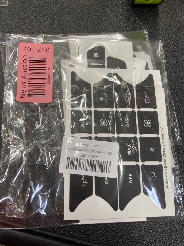 Photo 3 of Car Interior Stickers Button Decals Compatible with Mercedes Benz A W176 B W246 C W204 E W212 SLK R172 CLS W218 GLK X204 SL R231 Steering Wheel AC Window Radio Number Door & Air Conditioner Repair Kit - 2pk bundle 