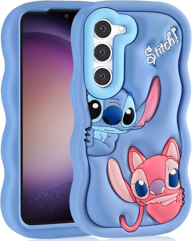 Photo 1 of oqpa Silicone Cartoon Phone Case, S24Plus,Blue - 2pk bundle