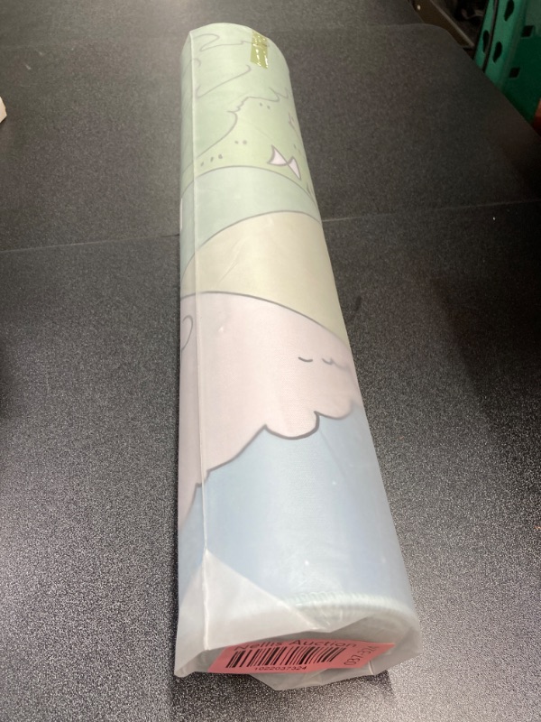 Photo 1 of Anime Forest Desk Mat,Cute Green Mouse Pad,Kawaii Aesthetic Full Desktop Pad XXL Gaming Mousemat XL, Extended Korean Animals Bear Bunny Keyboard Mat Large 31.5x15.7 Inch Non-Slip&Stitched Edges A Orange Flowers *** See Notes *** 