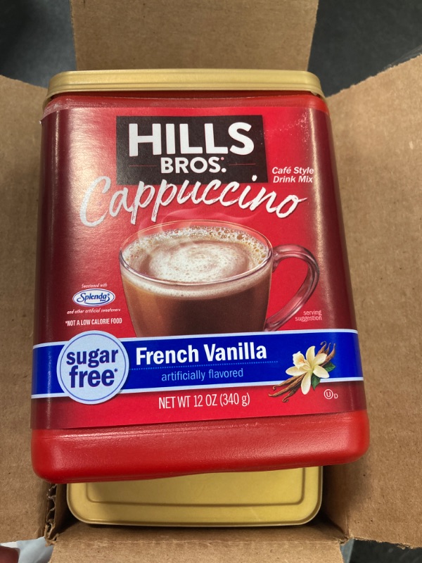 Photo 2 of **3 Pack** Hills Bros Instant Sugar-Free Decadent Cappuccino Mix