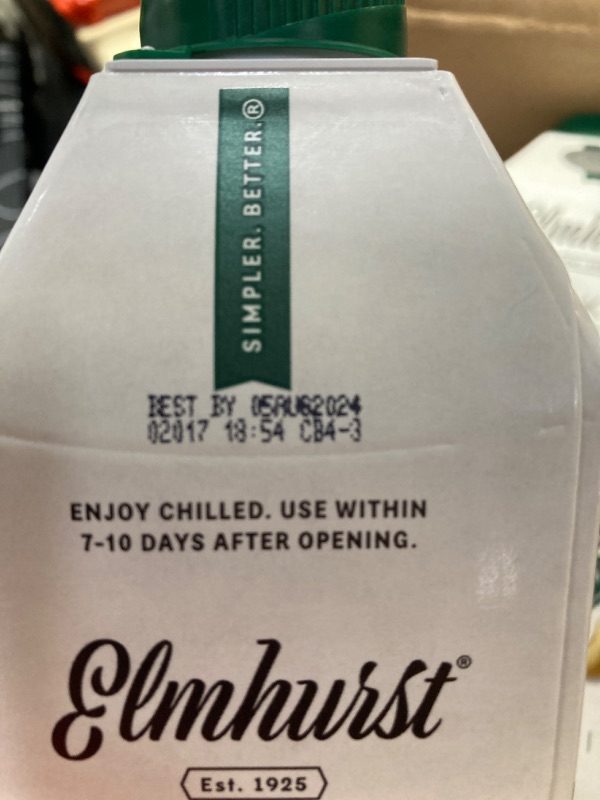 Photo 3 of **EXP 08/05/2024** Elmhurst 1925 Cashew Milk, Unsweetened Cashew Milk, Shelf Stable Cashew Milk, Vegan, Kosher, Nondairy, Sugar Free, Non GMO, Plant Based Alternative Milk, Made With Water And Cashews, Simpler Better, 32 Ounce (Pack of 6)