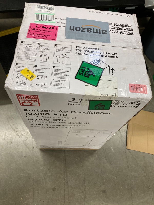 Photo 1 of 12,000 BTU Portable Air Conditioner Cools Up to 500 Sq.Ft, 3-IN-1 Energy Efficient Portable AC Unit with Remote Control & Installation Kits for Large Room, Campervan, Office, Temporary Space