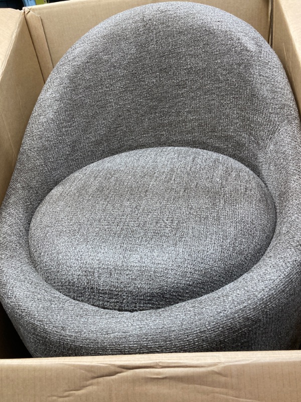 Photo 2 of ***(GREY)***
COLAMY Swivel Chair, 360° Swivel Accent Barrel Chair with Hidden Storage, Modern Small Round Swivel Chair for Living Room/Bedroom/Office/Kitchen-Brown
