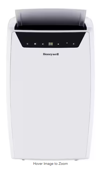 Photo 1 of Honeywell 9,000 BTU Portable Air Conditioner Cools 700 Sq. Ft. with Dehumidifier in White
