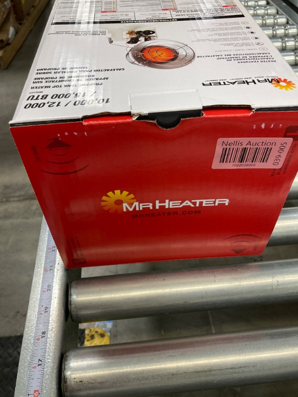 Photo 1 of 15,000 BTU Single Tank Top Portable Propane Radiant Heater,Grey/ Silver Space Heater