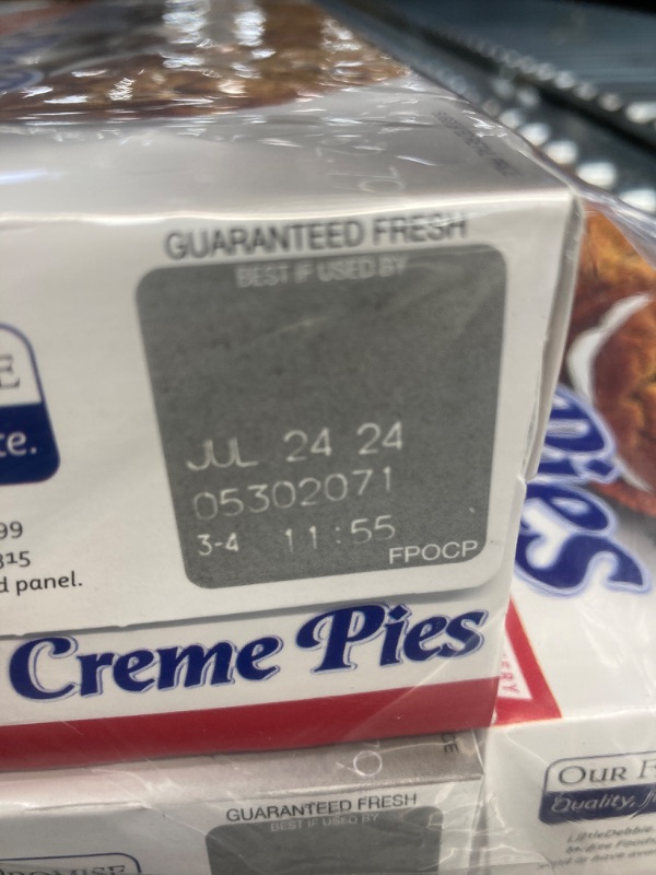 Photo 3 of **5 Pack, Expired July 24, 2024** Little Debbie Oatmeal Crème Pies, 12 Individually Wrapped Sandwich Cookies, 16.2 OZ Box