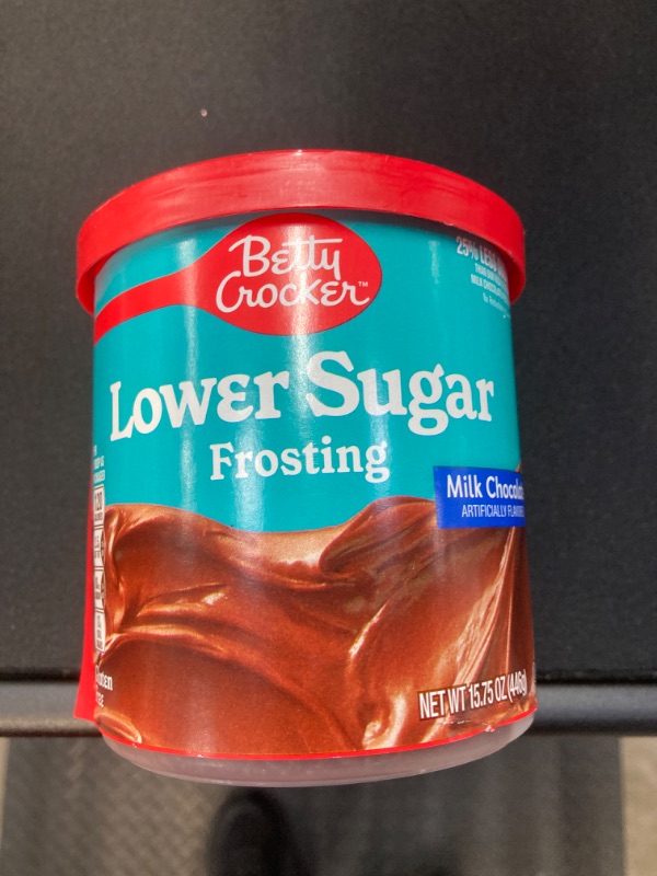 Photo 2 of **Expired 08/08/2024** Betty Crocker Lower Sugar Frosting, Milk Chocolate Flavored, 15.75 oz