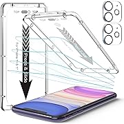 Photo 1 of  Screen Protector for iPhone 11[6.1 inch] With 2 Pack Camera Lens Protector, [Drop Protection] 9H Hardness Scratch Resistant Tempered Glass Film, Easy to install - HD Clear