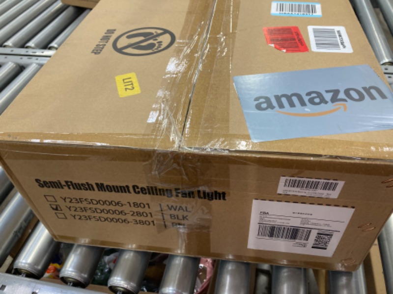 Photo 1 of LEDIARY 16.5 inch Black Caged Ceiling Fan with Light, Bladeless Industrial Ceiling Fan with Remote, Farmhouse Fan Lights Ceiling Fixtures for Kitchen, Bedroom?6 Speed, Timing?-Black