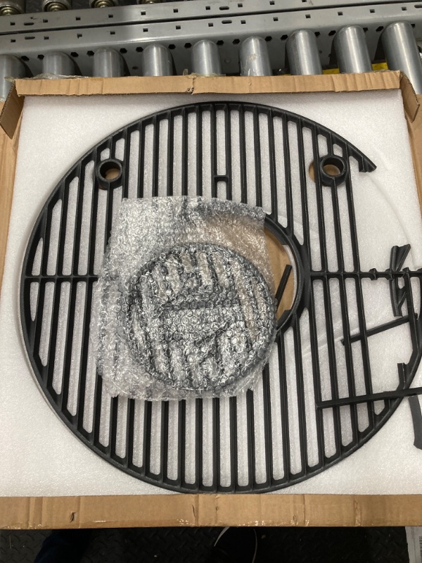 Photo 2 of 19.5" Cast Iron Round Grill Grate Grid for Pit Boss K24,Akorn Kamado Ceramic Grill,Char-Griller 16620,Louisiana Grills K24,Solid Rod Round Coookin Grate Grill Grids