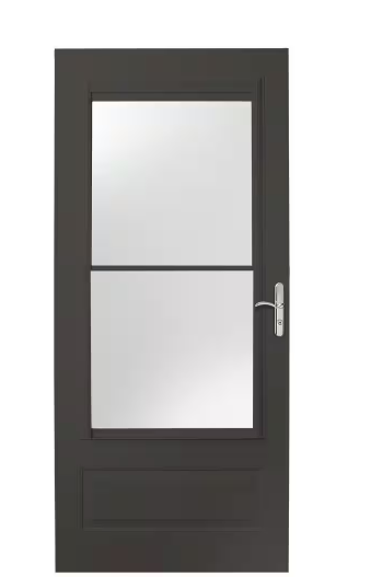 Photo 1 of **FACTORY SEALED ***400 Series 36 in. x 80 in. Bronze Universal 3/4 Light Retractable Aluminum Storm Door with Nickel Hardware