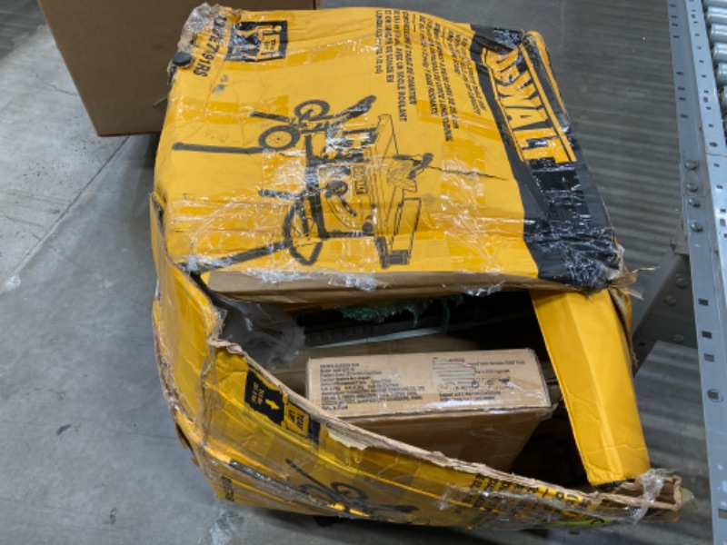 Photo 2 of *** STOCK PHOTO IS FOR REFERENCE ONLY. DeWALT 15 Amp Corded 10 in. Job Site Table Saw with Rolling Stand (unsure if parts are missing, used)