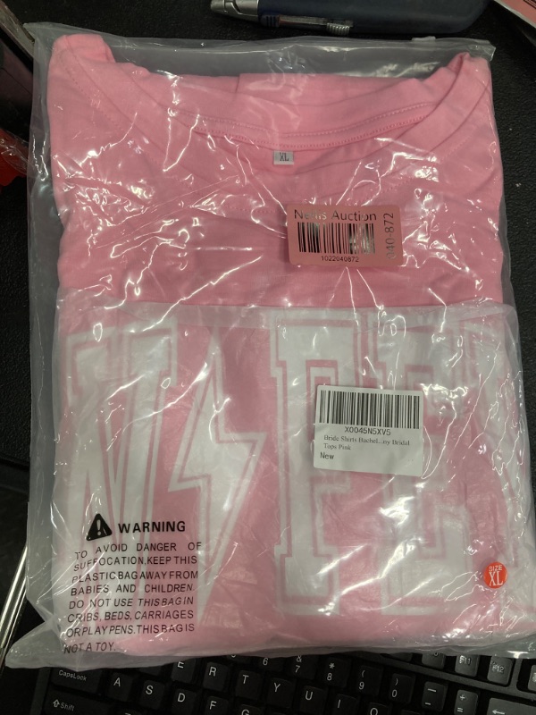 Photo 1 of ***PHOTO IS ONLY FOR REFERNCE. Wifey Shirts, Add Est Year, Wedding Anniversary T-Shirt, Pack of 1 (PINK, SIZE XL)