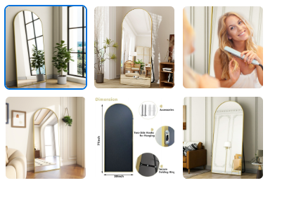 Photo 1 of BEAUTYPEAK 71"x30" Arch Full Length Mirror Oversized Floor Mirrors for Standing Leaning, BLACK (STOCK PHOTO IS ONLY FOR REFERENCE)

***NEW, FACTORY SEALED. (OPENED TO CHECK FOR DAMAGES/NO DAMAGES)